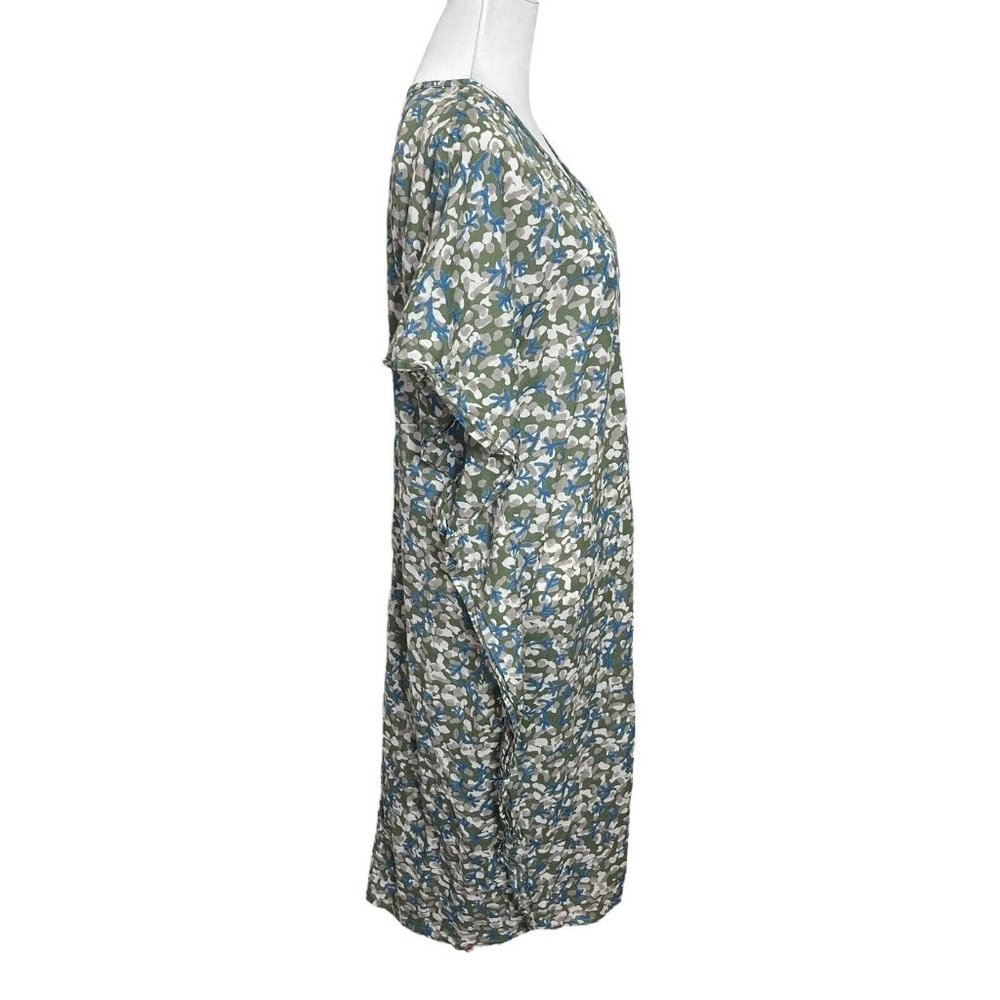 Mirth Bali Midi Dress Cotton Lagenlook Printed Women’s Size Large Missing Belt - Picture 8 of 14